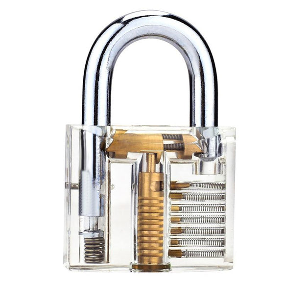 Clear Transparent Padlock Practice Lock – Lockpickable