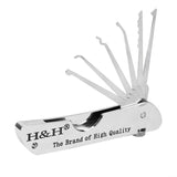 H&H Folding Lock Pick Set Multi-Tool Pocket Locksmith Jackknife