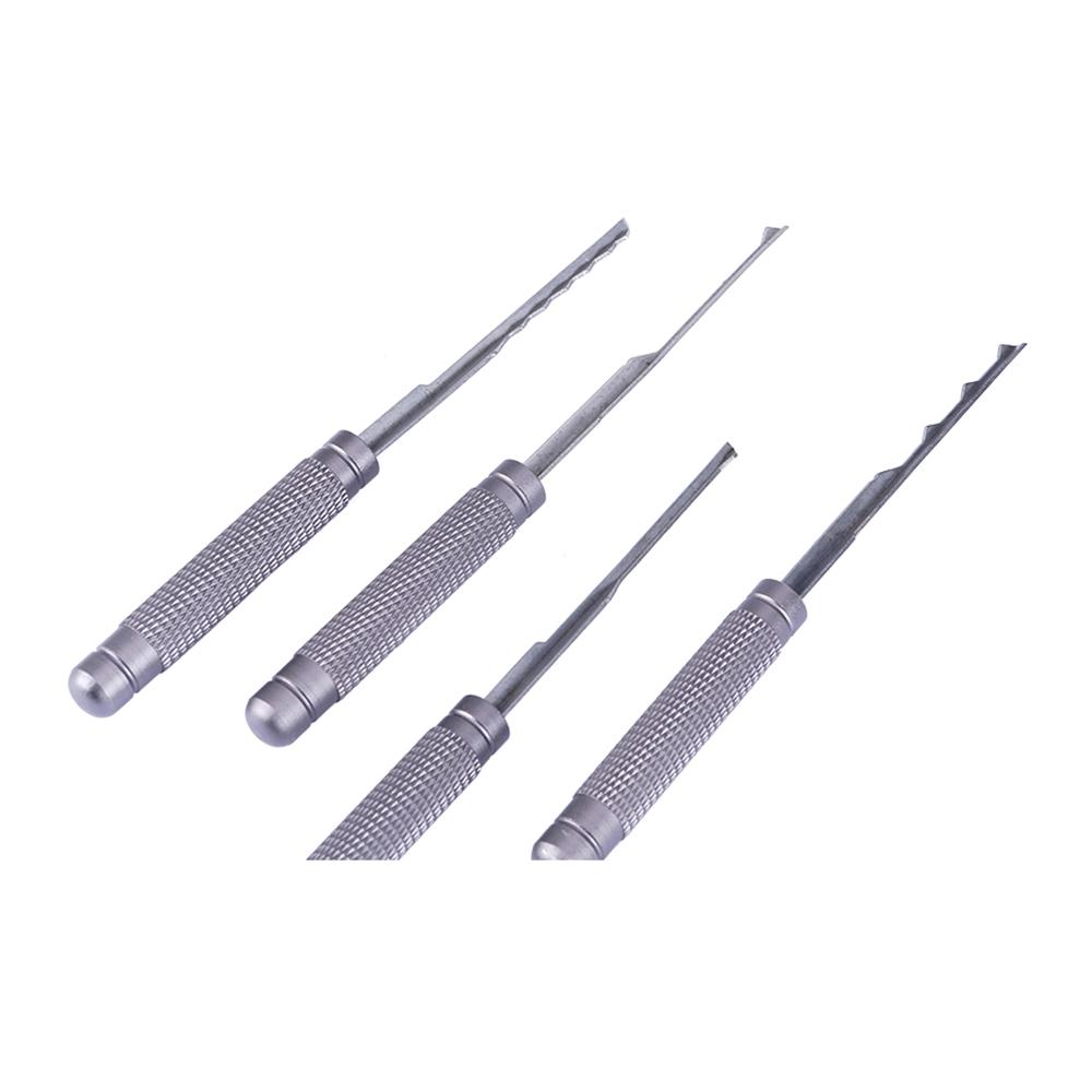 HUK 4 Silver Handle Dimple Picks – Lockpickable